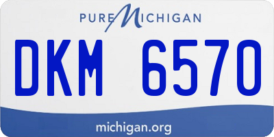 MI license plate DKM6570