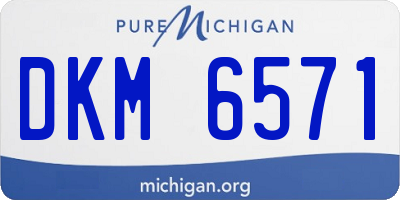 MI license plate DKM6571