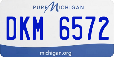 MI license plate DKM6572