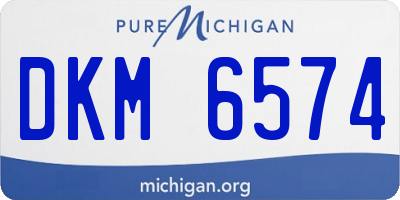 MI license plate DKM6574