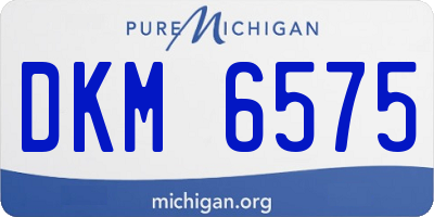 MI license plate DKM6575