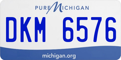 MI license plate DKM6576