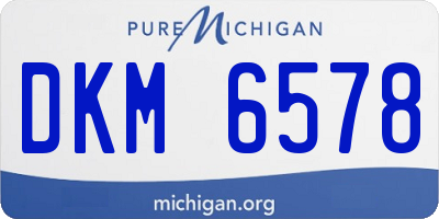 MI license plate DKM6578