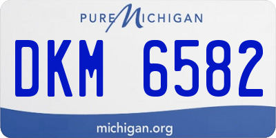 MI license plate DKM6582