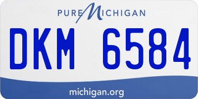 MI license plate DKM6584