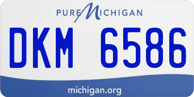 MI license plate DKM6586