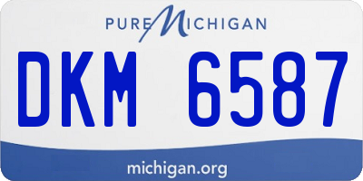MI license plate DKM6587