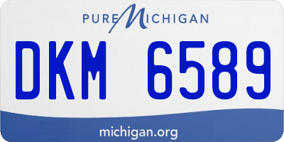 MI license plate DKM6589