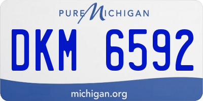 MI license plate DKM6592
