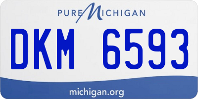 MI license plate DKM6593