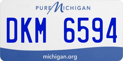 MI license plate DKM6594