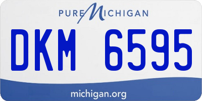 MI license plate DKM6595