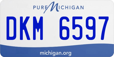 MI license plate DKM6597