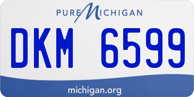 MI license plate DKM6599