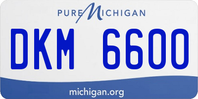 MI license plate DKM6600