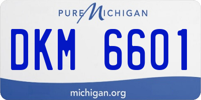 MI license plate DKM6601