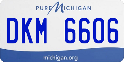 MI license plate DKM6606