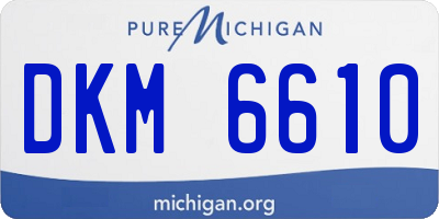MI license plate DKM6610