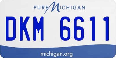 MI license plate DKM6611