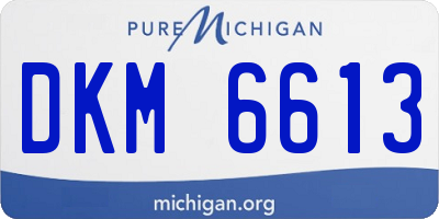 MI license plate DKM6613