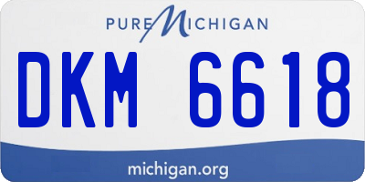 MI license plate DKM6618