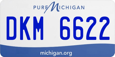 MI license plate DKM6622