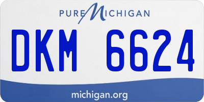 MI license plate DKM6624