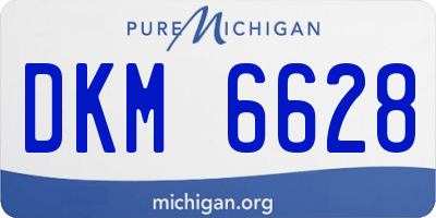 MI license plate DKM6628