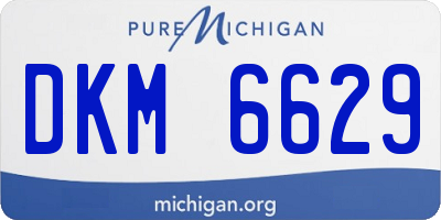 MI license plate DKM6629