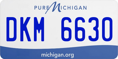 MI license plate DKM6630