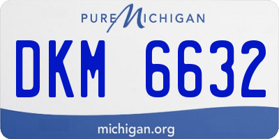 MI license plate DKM6632