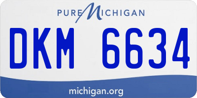 MI license plate DKM6634