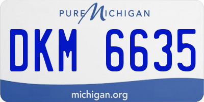 MI license plate DKM6635