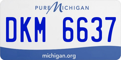 MI license plate DKM6637