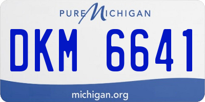 MI license plate DKM6641