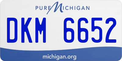MI license plate DKM6652