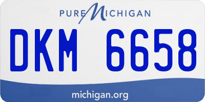 MI license plate DKM6658