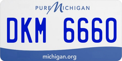 MI license plate DKM6660