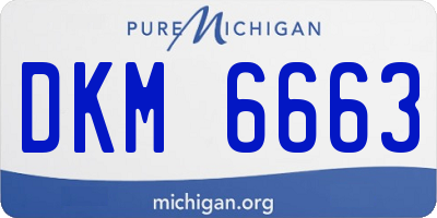 MI license plate DKM6663