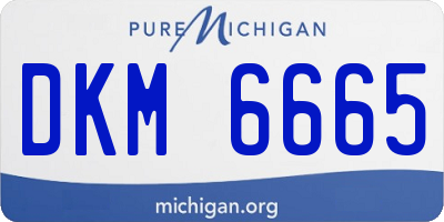 MI license plate DKM6665