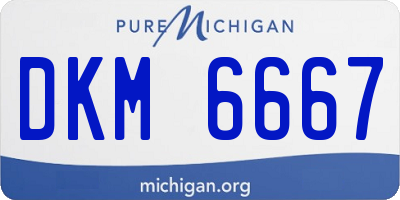 MI license plate DKM6667