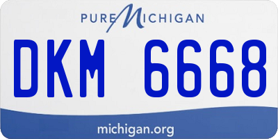 MI license plate DKM6668