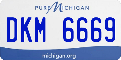 MI license plate DKM6669