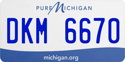 MI license plate DKM6670