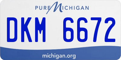 MI license plate DKM6672