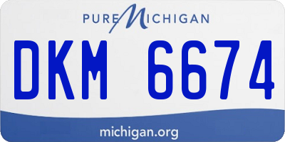 MI license plate DKM6674