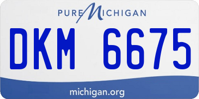 MI license plate DKM6675