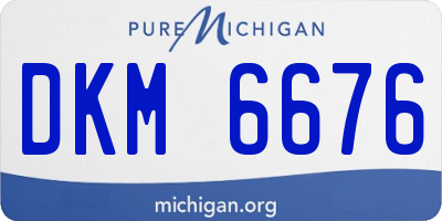MI license plate DKM6676