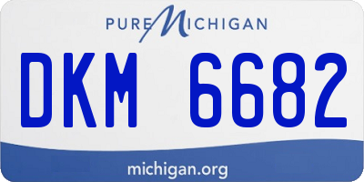 MI license plate DKM6682