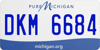 MI license plate DKM6684